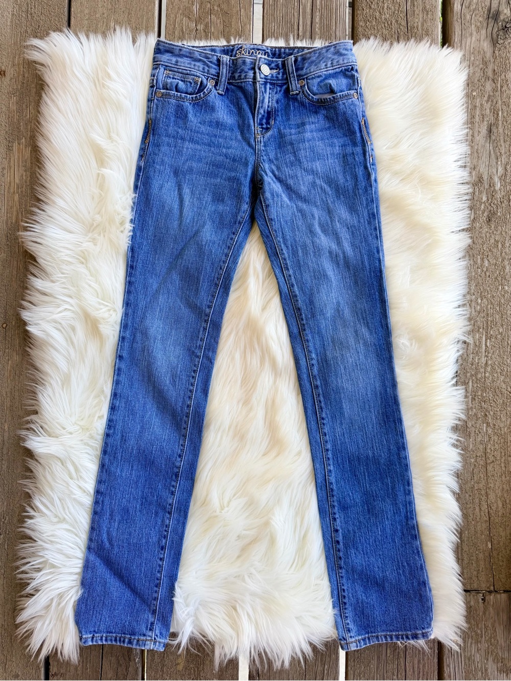 Old Navy Girls Blue Slim Bootcut Jeans